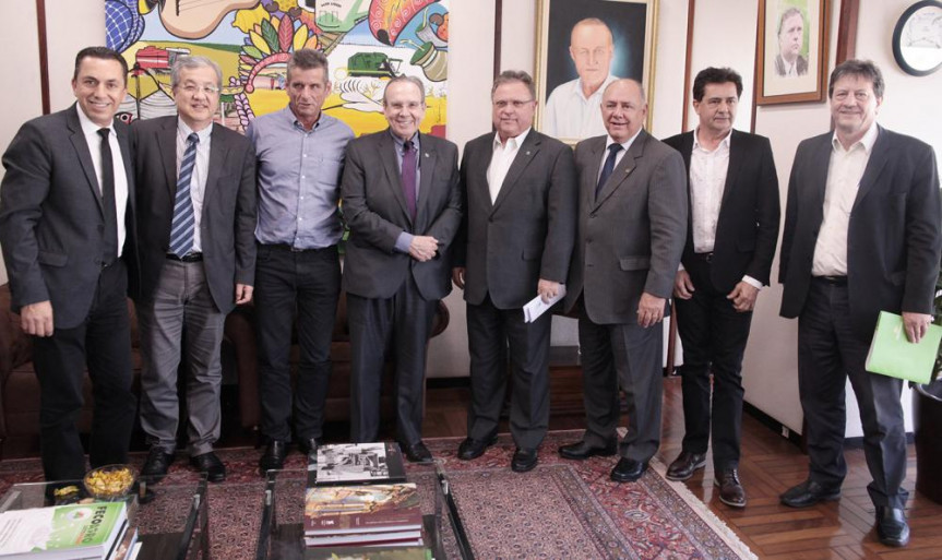 Comitiva paranaense é recebida no Ministério da Agricultura.