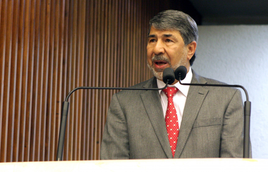 Embaixador da Palestina no Brasil, Ibrahim Alzeben, fala durante o Grande Expediente.