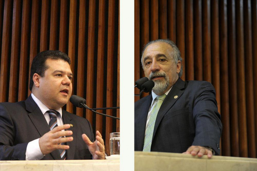 Da esquerda para a direita, deputados Rasca Rodrigues (PV) e Edson Praczyk (PRB), autores do projeto de lei.