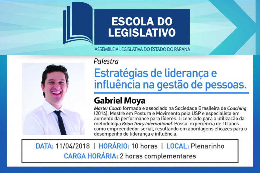 Escola do Legislativo promoverá nova palestra.