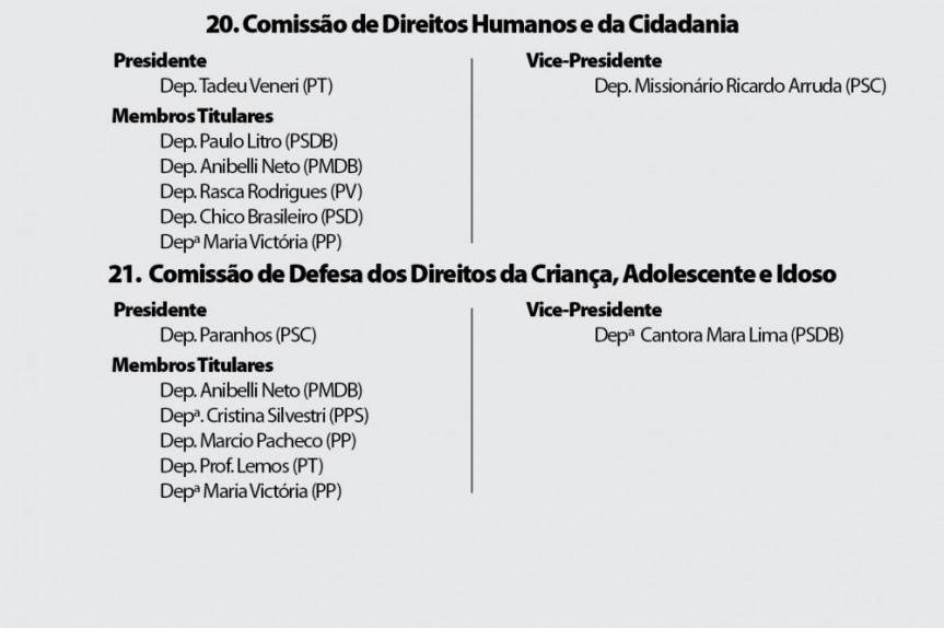 18ª LEGISLATURA  -  1ª e 2ª SESSÕES  LEGISLATIVAS