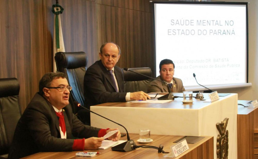 Reunião da Comissão de Saúde da Alep promoveu um debate sobre o atendimento à saúde mental no Paraná.