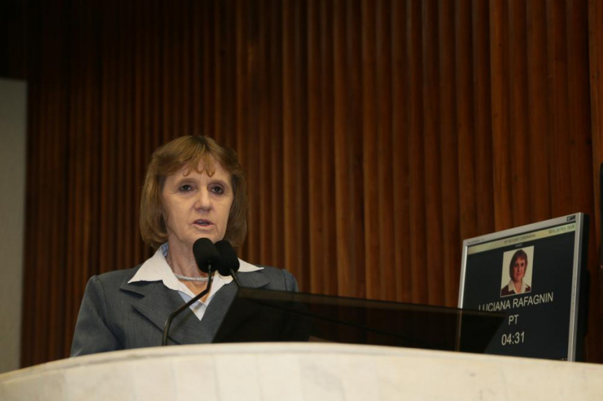 Deputada Luciana Rafagnin (PT), uma das organizadoras da audiência pública.