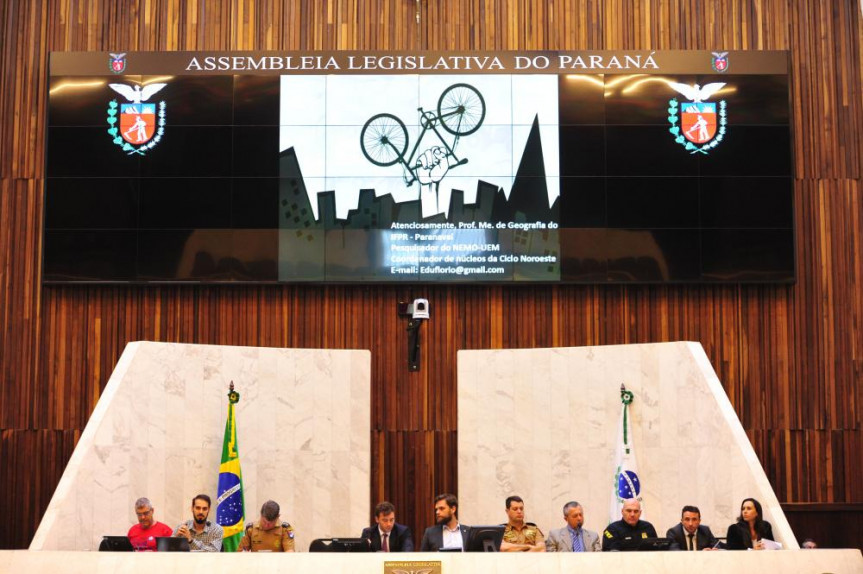 Audiência Pública sobre o tema "Segurança dos Ciclistas"por proposição do deputado Evandro Júnior (PSDB).