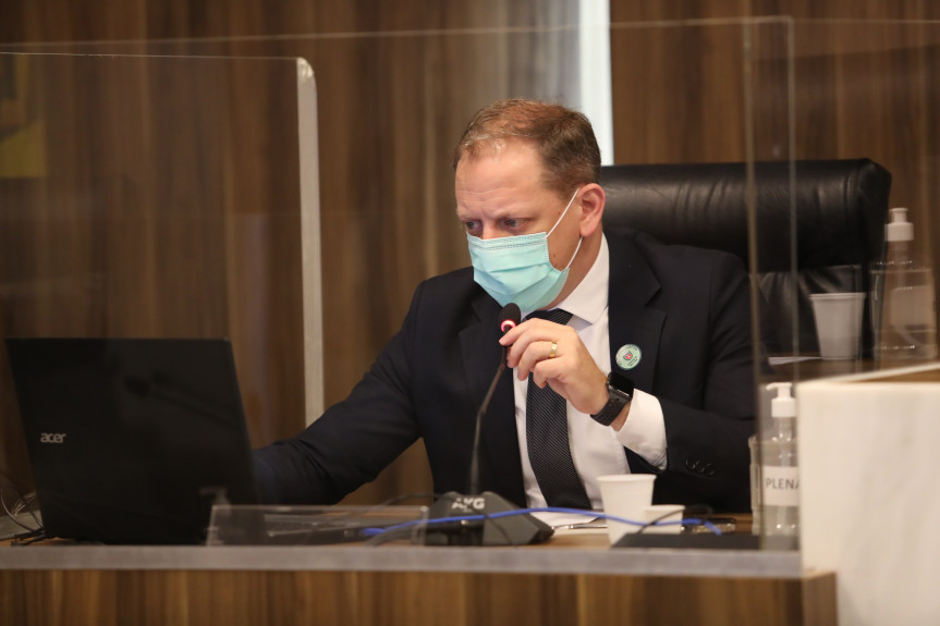 Nestor Werner Junior, diretor geral da SESA, durante prestação de contas da Secretaria.