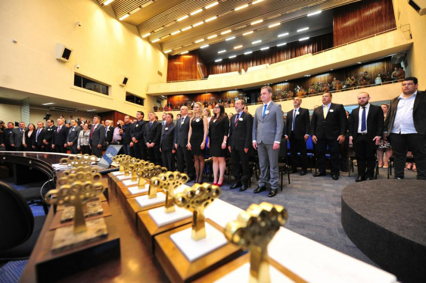 Sessão Solene de premiação do "V Prêmio Gestor Público Paraná - Sindafep".