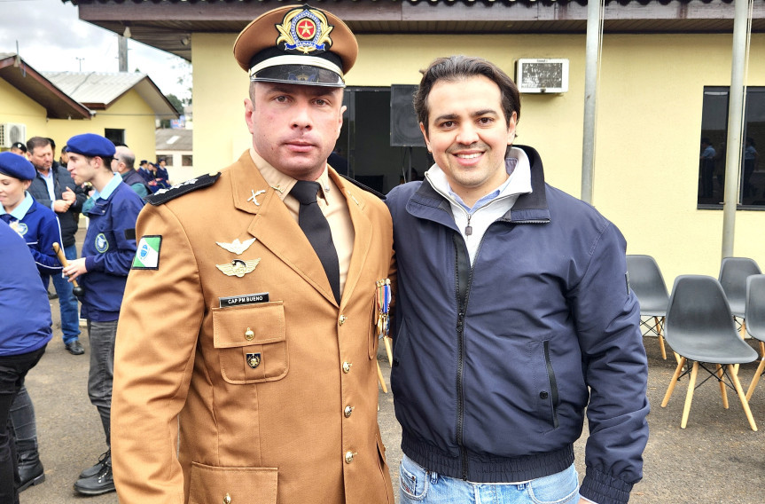O Capitão Bueno e o deputado estadual Luiz Fernando Guerra.