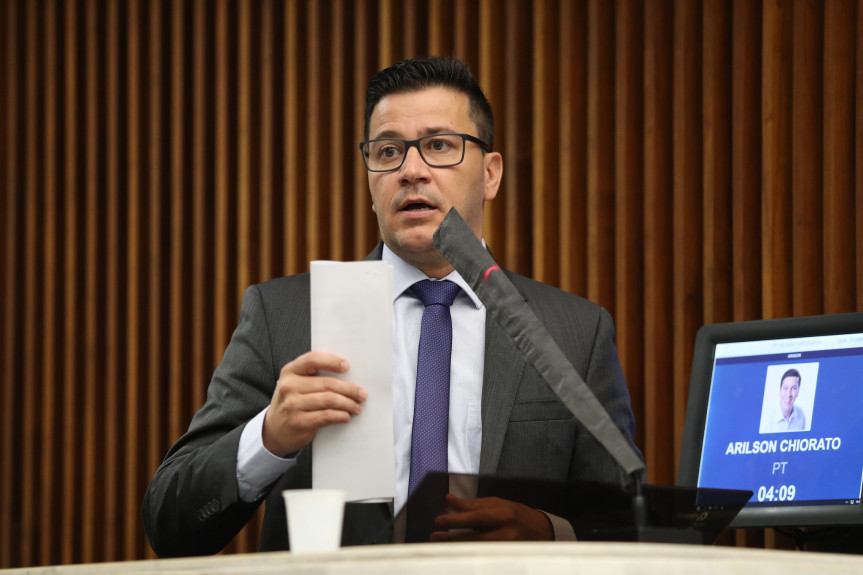 Deputado Arilson Chiorato (PT), coordenador da Frente Parlamentar sobre o Pedágio, da Assembleia Legislativa do Paraná.