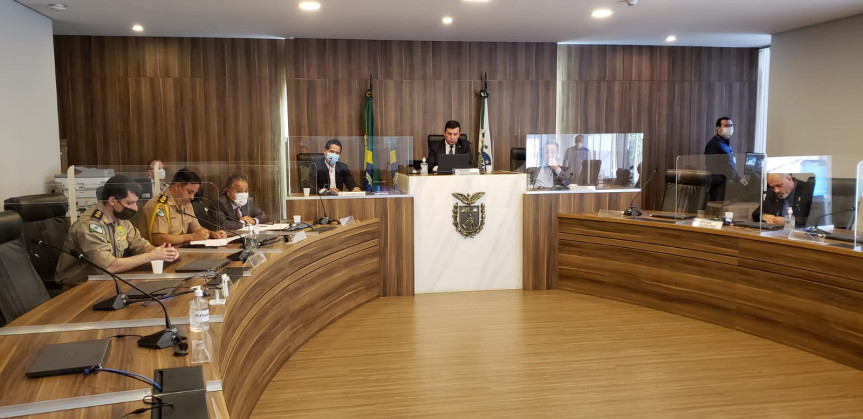 Secretário Coronel Romulo Marinho, apresentou aos deputados da Comissão de Segurança Pública da Assembleia as ações da pasta.