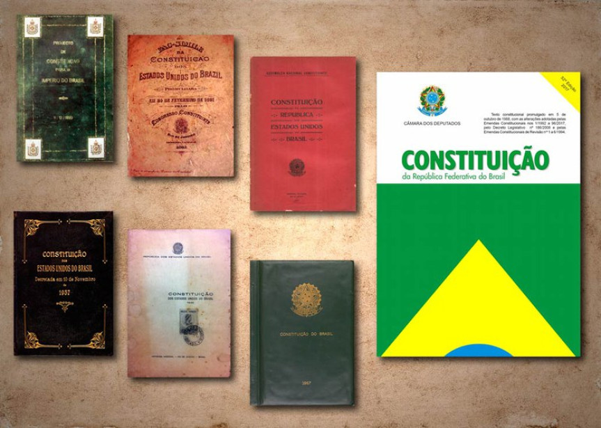Ao longo de sua história, o Brasil teve um total de sete Constituições: 1824, 1891, 1934, 1937, 1946, 1967 e 1988.