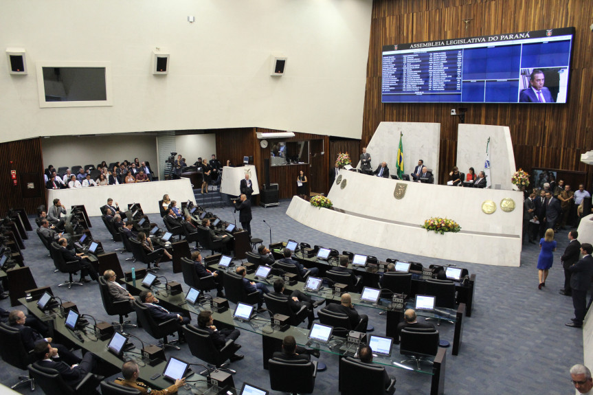 Na reabertura da segunda sessão legislativa da 19ª Legislatura da Assembleia Legislativa do Paraná o Governador Ratinho Junior apresentará plano de governo do Poder Executivo. conforme determina a Constituição estadual.