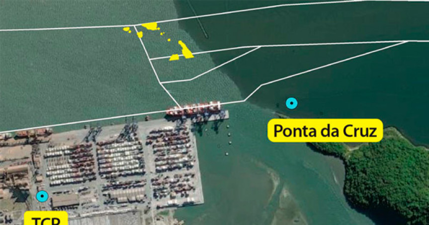 A derrocagem das Pedras Palanganas no Canal de Galheta do Porto de Paranaguá está suspensa pela Justiça.