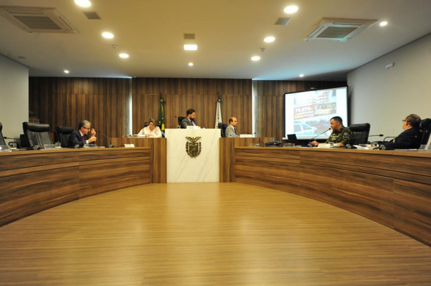 A reunião contou com uma apresentação sobre o Batalhão de Polícia Ambiental, a Força Verde.