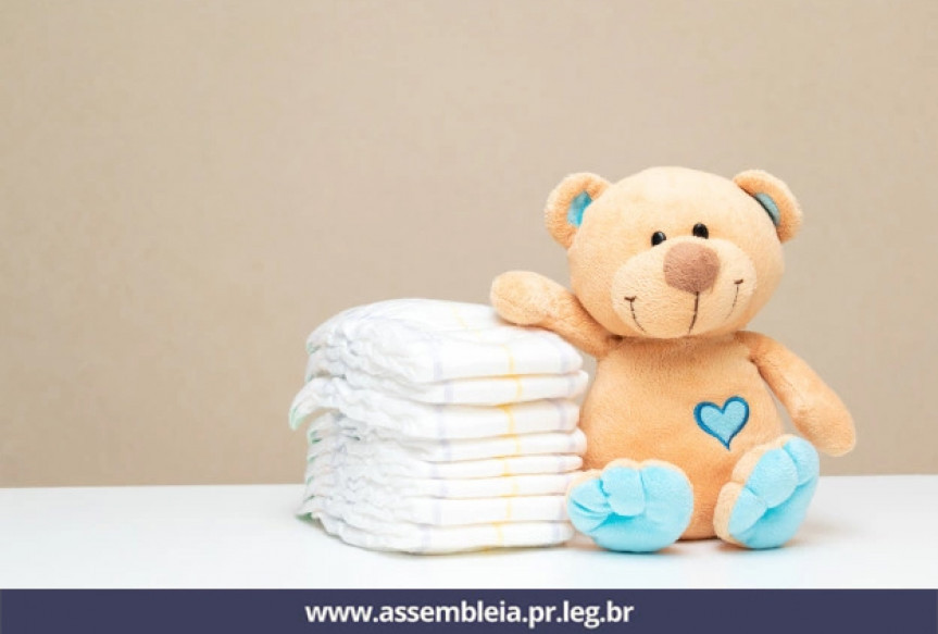 Projeto de lei protocolado na Assembleia Legislativa do Paraná prevê a distribuição gratuita de fraldas descartáveis para crianças, idosos e pessoas com deficiências.