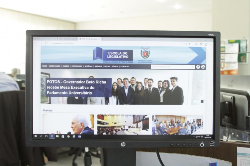 Site da Escola do Legislativo.