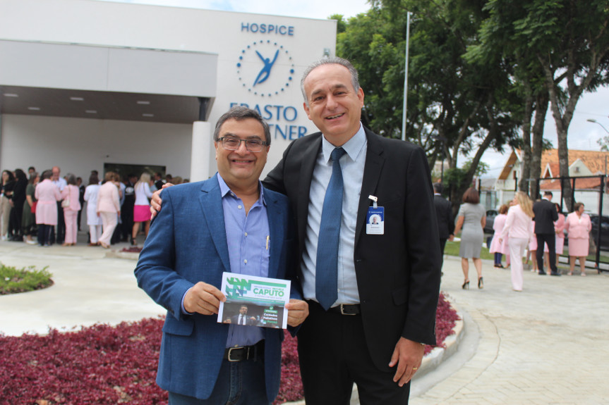 Deputado Michele Caputo (PSDB) durante lançamento do primeiro Hóspice da rede pública de saúde.