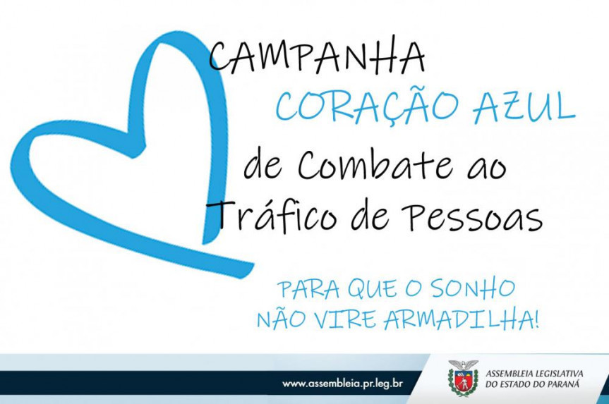 Campanha Coração Azul faz alerta sobre o tráfico de pessoas.