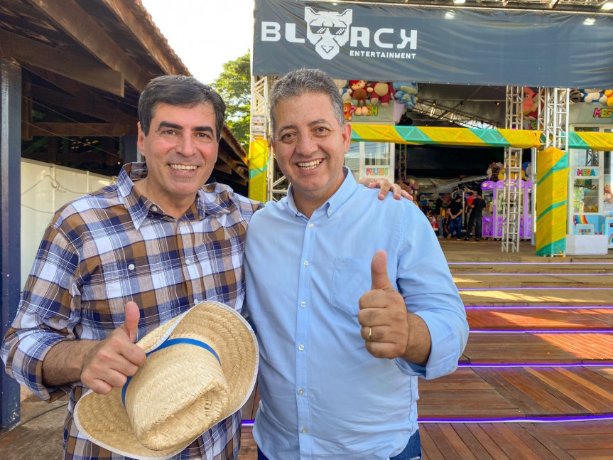 Deputado Cobra Repórter (PSD) com o prefeito de Londrina, Marcelo Belinati.
