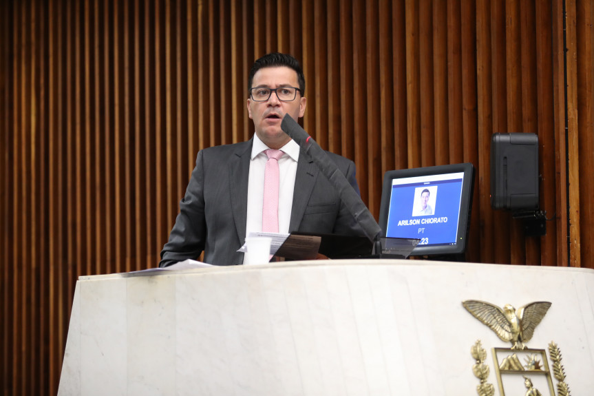 Deputado Arilson Chiorato (PT), líder da Oposição na Assembleia Legislativa do Paraná.