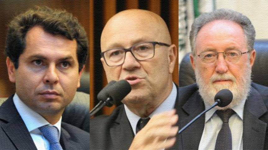 Deputados Alexandre Curi, Romanelli e Tercílio Turini são os autores do projeto que proíbe o corte de água e luz nos hospitais filantrópicos do Paraná.