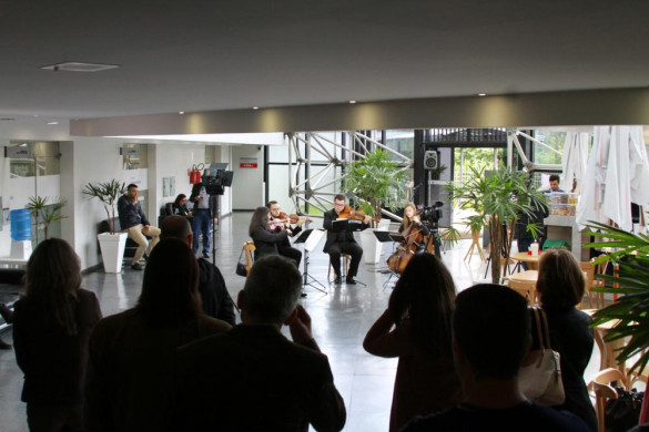 Quarteto de cordas encanta o público em mais uma edição do projeto "Comunicação & Arte na Alep"