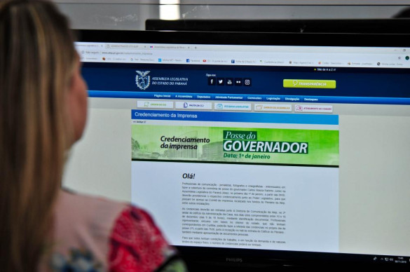 Jornalistas que farão a cobertura da posse do novo governador na Alep devem se credenciar até esta sexta-feira (7)