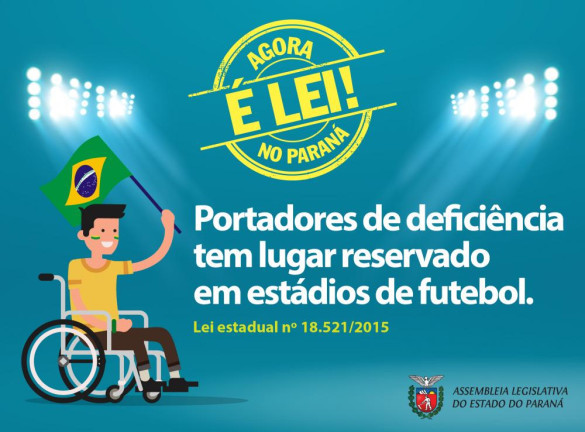 Lei assegura acomodação para portadores de deficiência em estádios de futebol