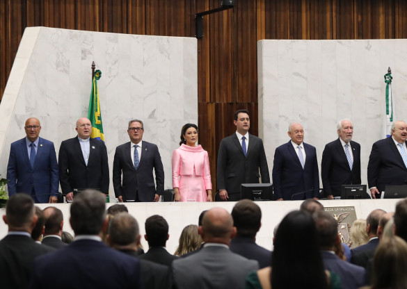 Carlos Massa Ratinho Junior é empossado na Assembleia Legislativa para o seu segundo mandato à frente do Governo do Estado