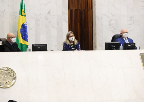 Deputada Ivana Bastos, presidente da Unale, visita a Assembleia Legislativa do Paraná