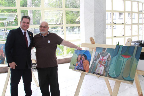 Exposição na Assembleia retrata ações de evangelistas em 20 pinturas