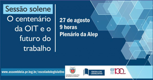 100 anos da OIT serão celebrados no plenário da Alep com a presença do diretor da OIT no Brasil, Martin Hahn