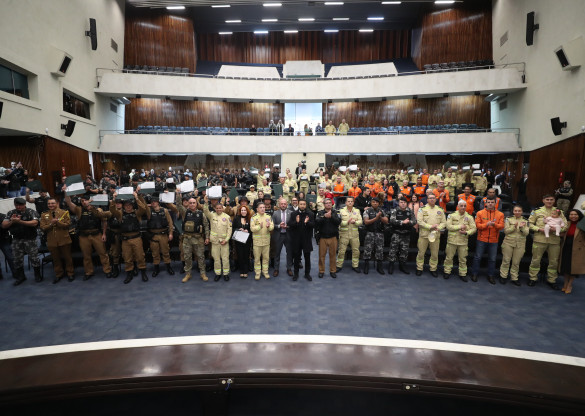 Assembleia Legislativa homenageia as Forças de Segurança do Paraná que participaram da Missão de Ajuda Humanitária ao RS