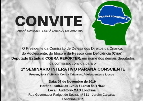 Paraná Consciente será lançado em Londrina com a presença de autoridades e especialistas