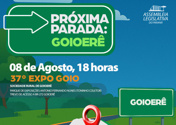 Assembleia Itinerante desembarca em Goioerê nesta sexta-feira (8) com Sessão Especial e atendimento à população