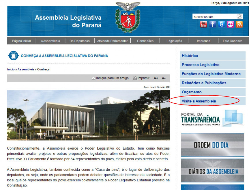 Novo site da Assembleia Legislativa é mais funcional e completo