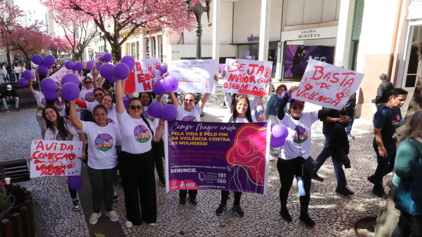 Mobilização marcou o Dia Estadual de Combate ao Feminicídio, celebrado em 22 de Julho.
