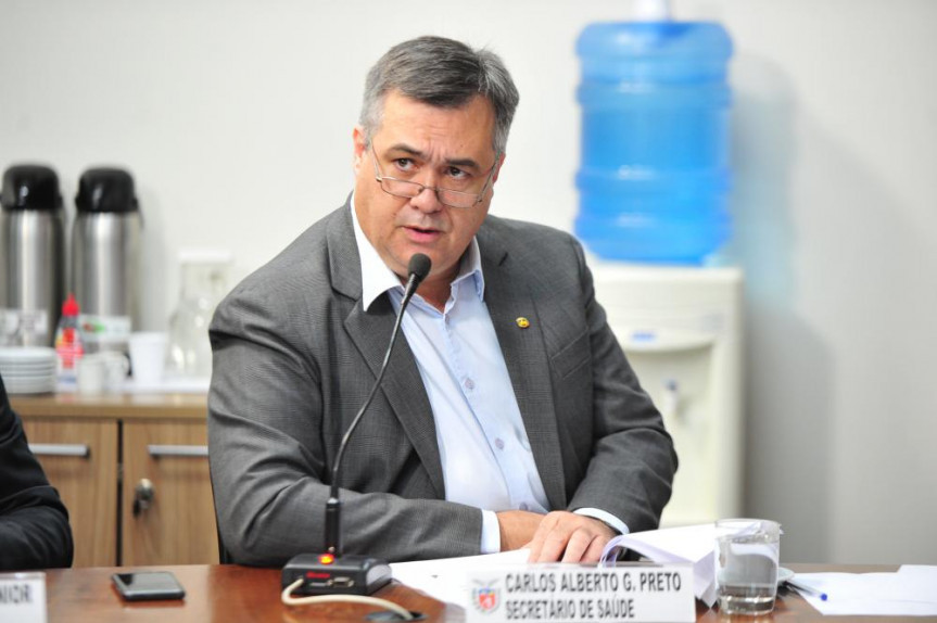 Secretário de Estado da Saúde, Beto Preto, apresenta relatório quadrimestral de investimentos na saúde do Paraná.