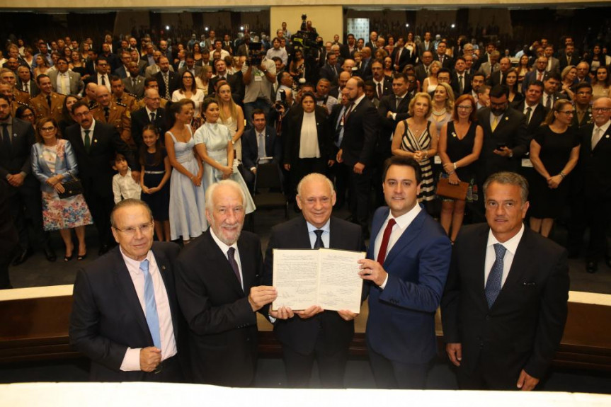 Posse do governador Carlos Massa Ratinho Junior na Assembleia Legislativa do Paraná.