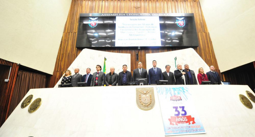 33 anos da Femoclam e o dia do Líder Comunitário foram celebrados em sessão solene proposta pelo deputado Delegado Francischini (PSL).