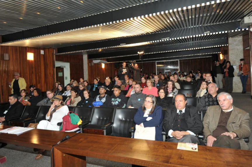 Platéia durante a audiência pública.