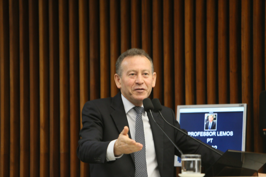 Deputado Professor Lemos (PT), líder da Oposição na Assembleia Legislativa do Paraná.