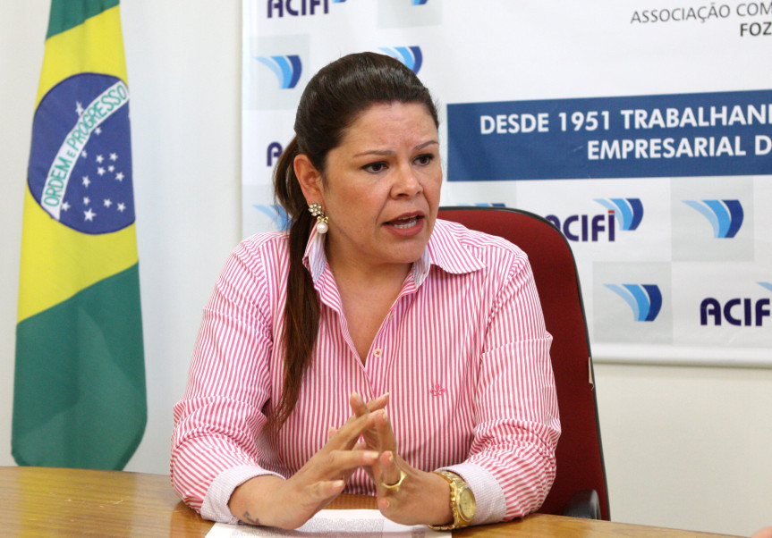 Presidente da Associação Comercial e Industrial de Foz do Iguaçu (Acifi), Elizangela de Paula Kuhn.