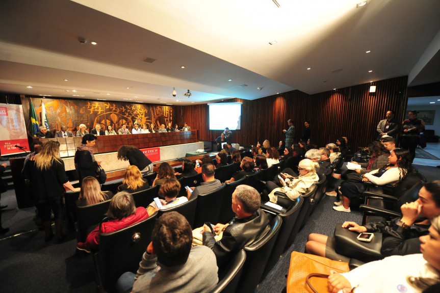 Audiência pública proposta pelos deputados Arilson Chiorato e Luciana Rafagnin reuniu palestrantes para falar sobre a violência contra a mulher