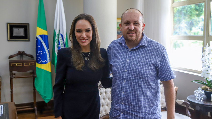 Deputada Maria Victoria (PP) e o vereador de Paraíso do Norte, Jaime Toledo Rossi.