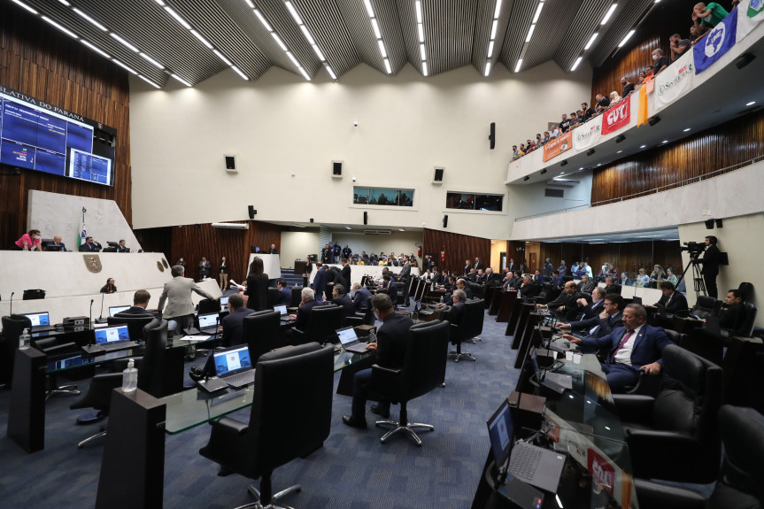 Plenário da Casa recebeu novamente manifestantes contrários ao projeto do Poder Executivo.