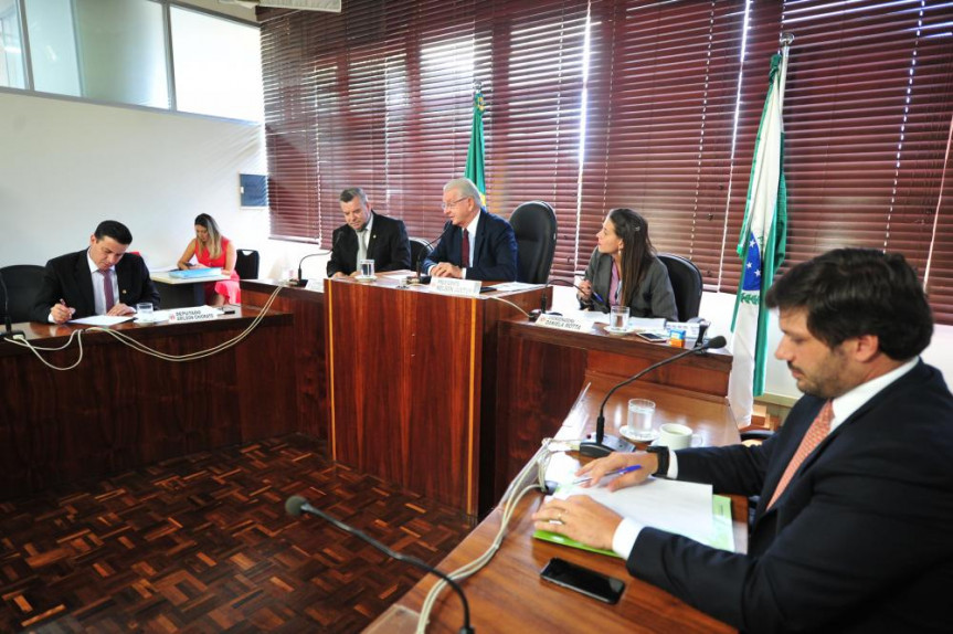 A reunião foi presidida pelo deputado Nelson Justus (DEM).