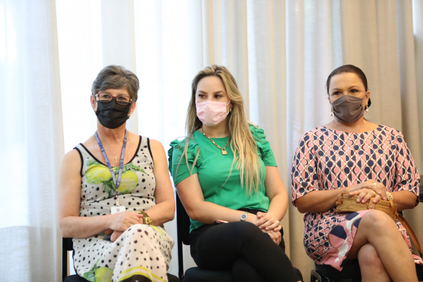 Deputadas estaduais e esposas dos deputados realizam a entrega das doações da Campanha Outubro Rosa à Rede Feminina de Combate ao Câncer.