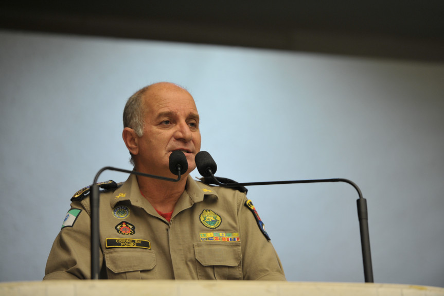Comandante do Corpo de Bombeiros do PR, cel. Luiz Henrique Pombo do Nascimento