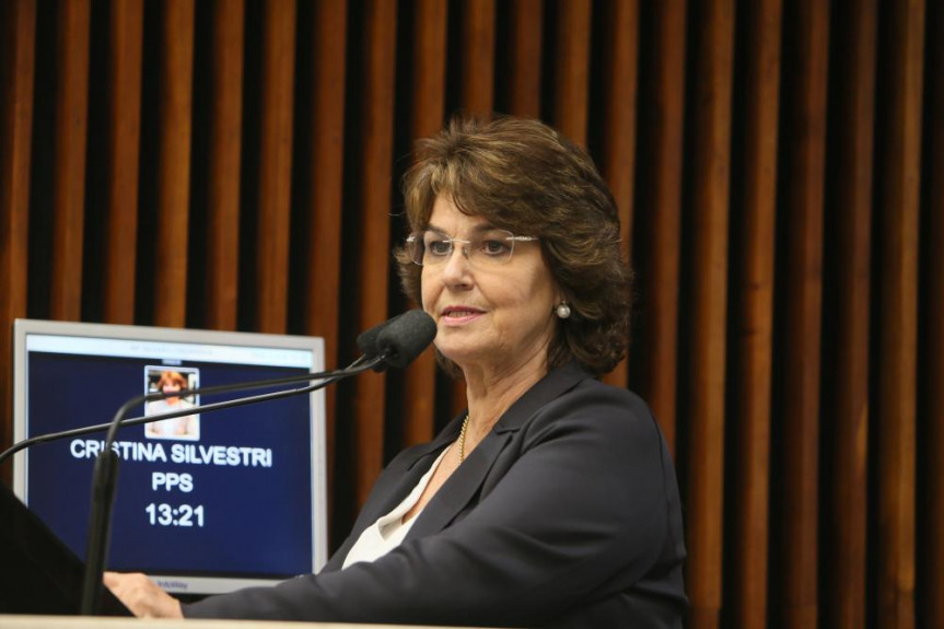 Deputada Cristina Silvestri (PPS) autora do projeto que cria o Dia Estadual de Combate ao Feminicídio;