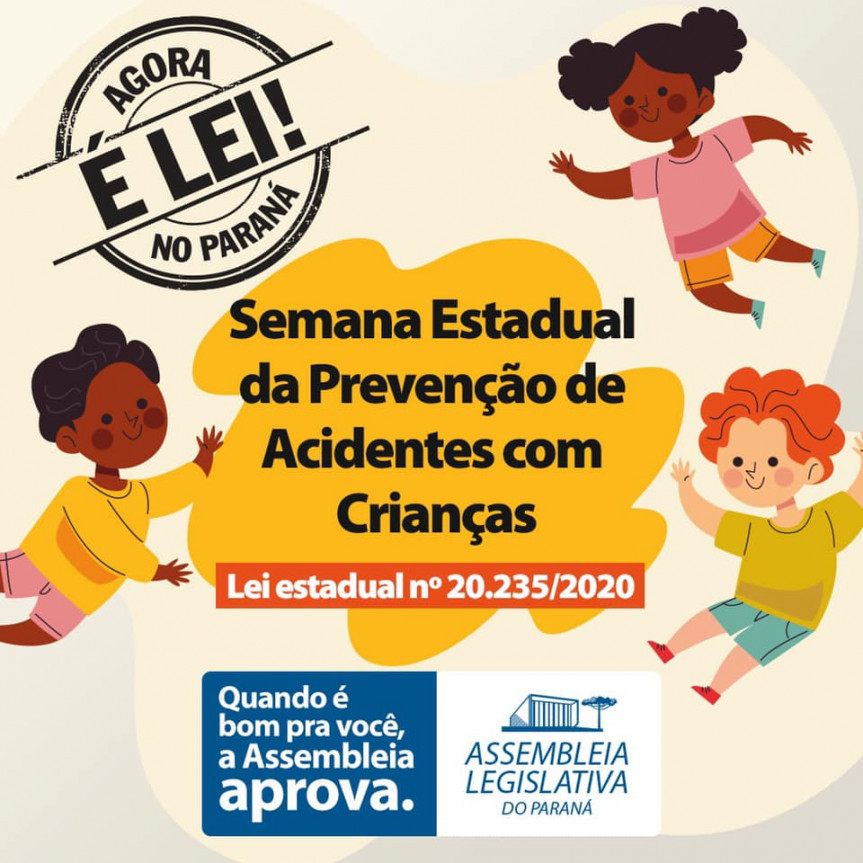 Evento on-line acontece nesta sexta-feira (28) e faz parte das ações da Semana Estadual da Prevenção de Acidentes com Crianças, conforme lei 20235/2020.